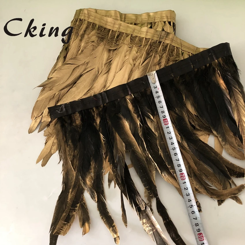 Отбеленные оранжевые окрашенные натуральные Куриные перья от 30 до 35 см|Перо| |