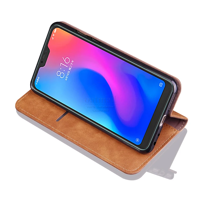 Винтажный кожаный чехол-книжка для XiaoMi RedMI 6A Note 6 Pro, Роскошный кошелек с отделением для карт и подставкой, Магнитный чехол-книжка, повседневный чехол для телефона
