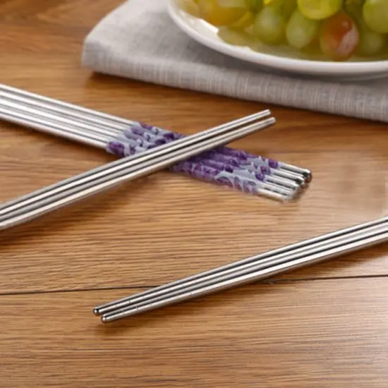 5 пар палочек для еды из нержавеющей стали красивый подарочный набор китайские