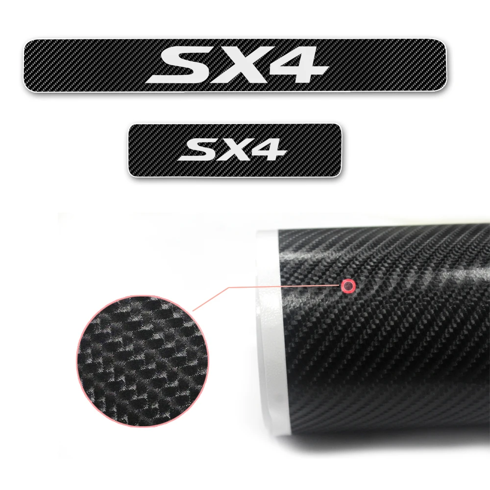 4D винила из углеродного волокна для Suzuki SX4 автомобиль порога Добро пожаловать