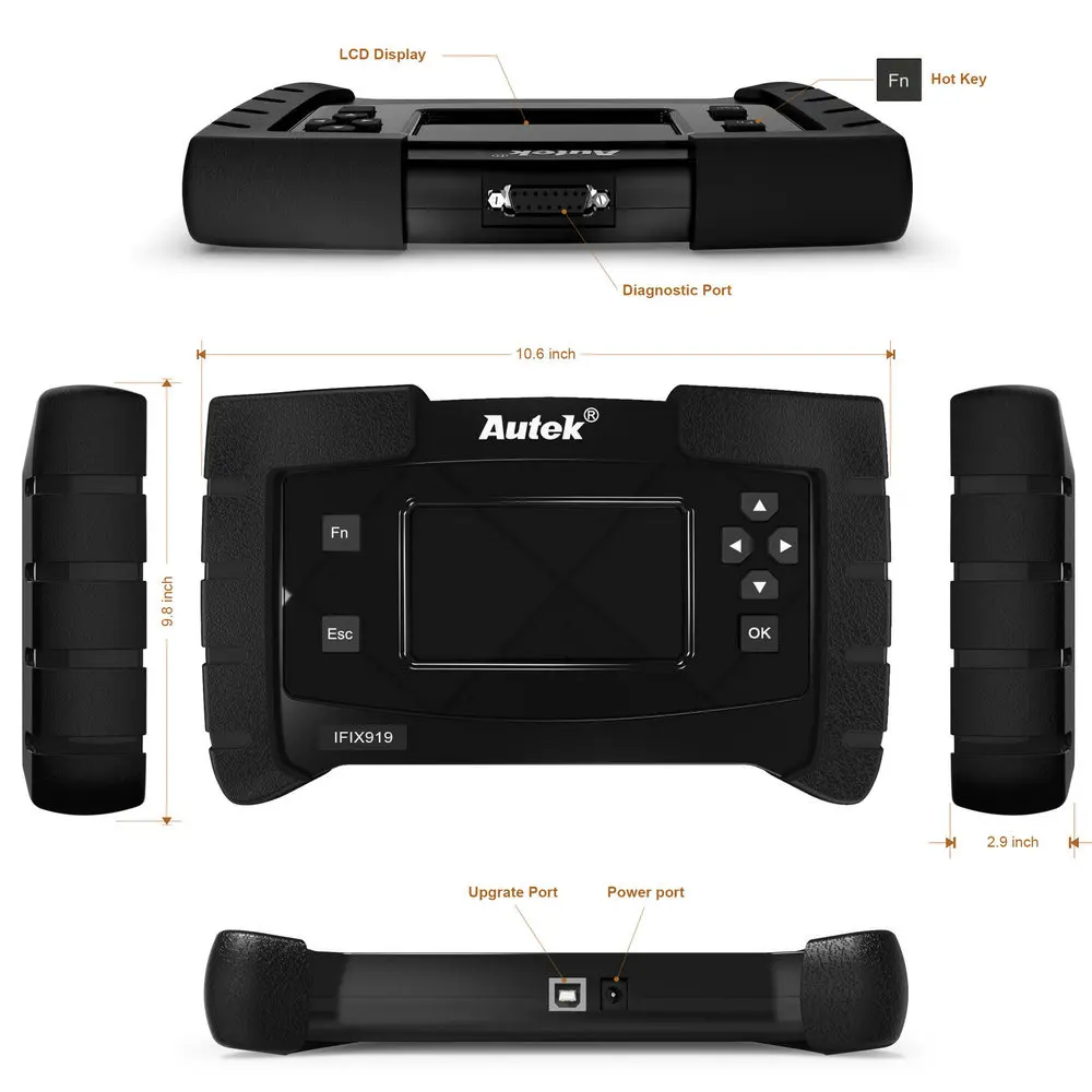 Autek IFIX 919 полный Системы OBD2 Автомобильный сканер АБС подушка безопасности для SAS EPB