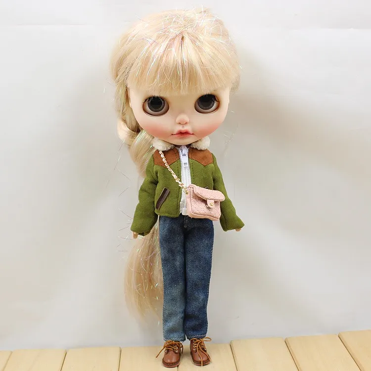 1/6 bjd blyth кукла ледяной мешок розовый белый сумочка