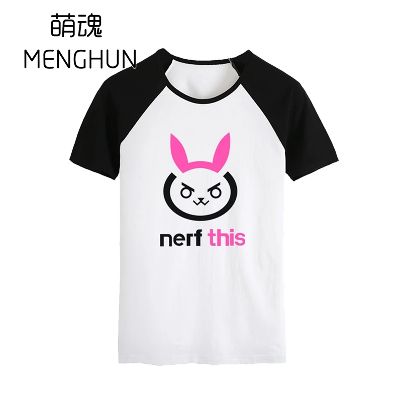 Популярные футболки ow game OW DVA dva nerf эта песня hana повседневная одежда хлопковые