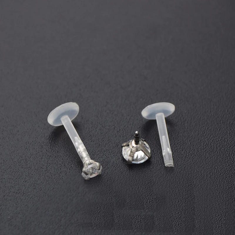 Bioflex Tragus Labret helix губ Монро Бар Пирсинг с хирургической стали зубец кубический циркон 20 шт./лот