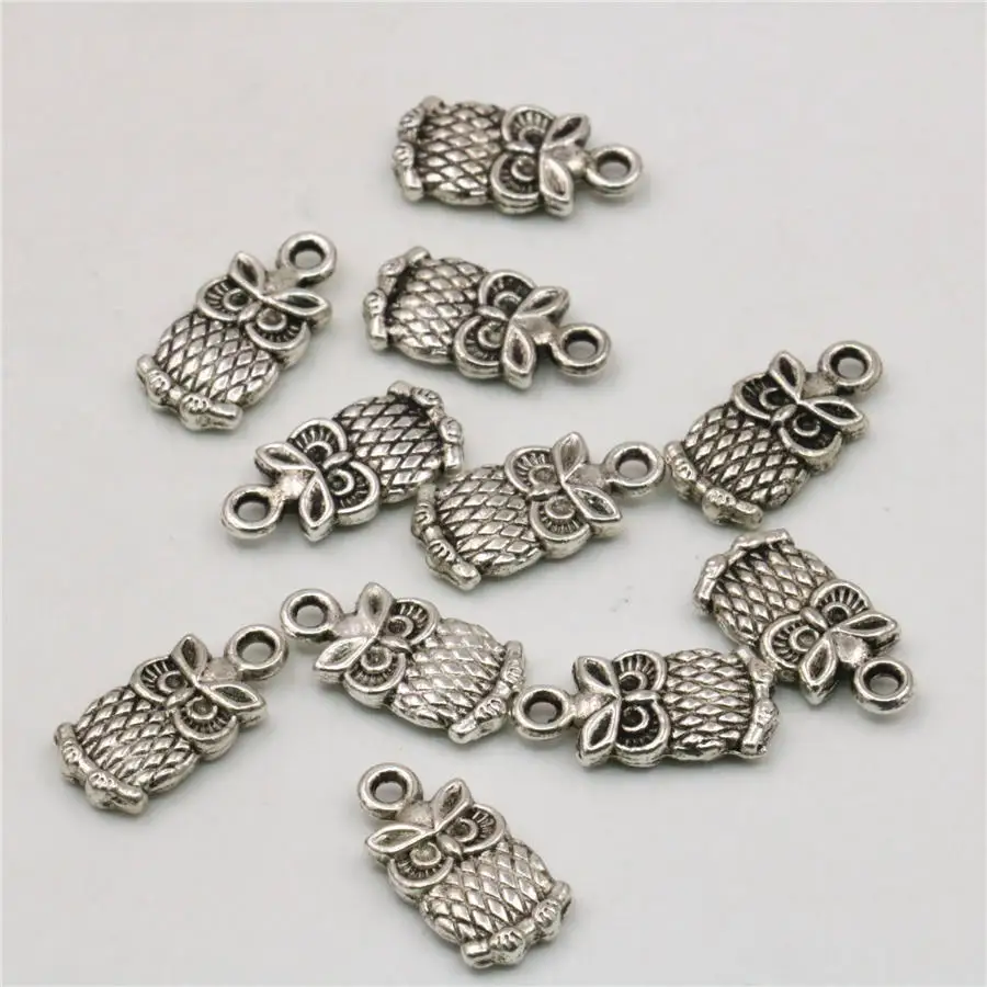 

5PCS HOT Owl-Shaped Copper Lucky DIY Loose Finding Beads Accessories Crafts Women Jewelry Making Design 8x15mm Pendant Necklace