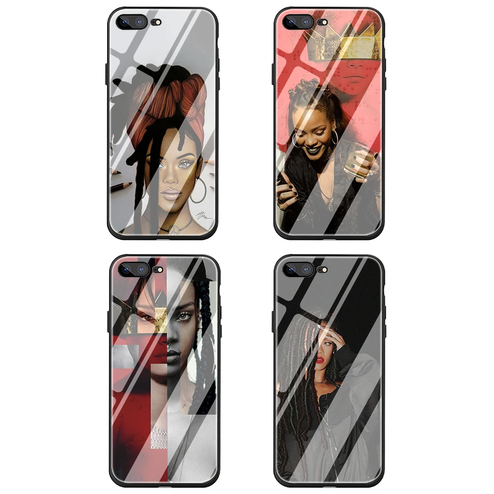 Чехол для телефона из закаленного стекла Rihanna iphone SE 2020 5 6 6S Plus 7 8 X XS XR 11 Pro Max |