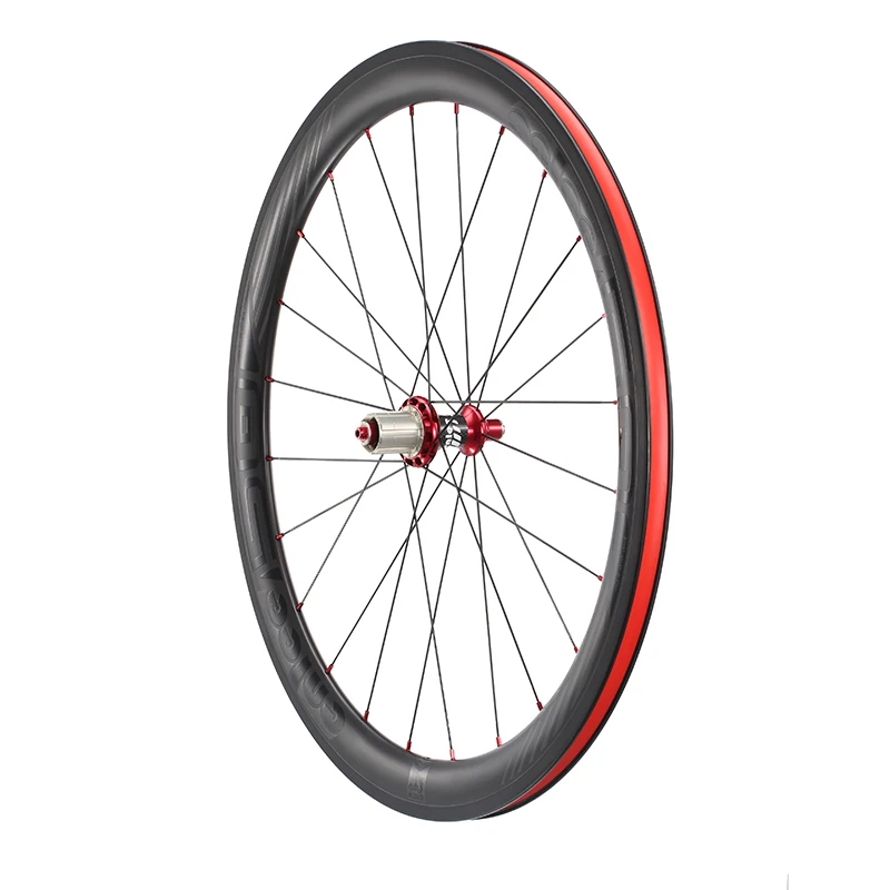 

Ultralight Carbon Road Bike Wheels Front 2 Bearing+Rear 5 Bearing Hub Bike Wheels 700C 50MM Road Wheels Carbon Racing Wheelset