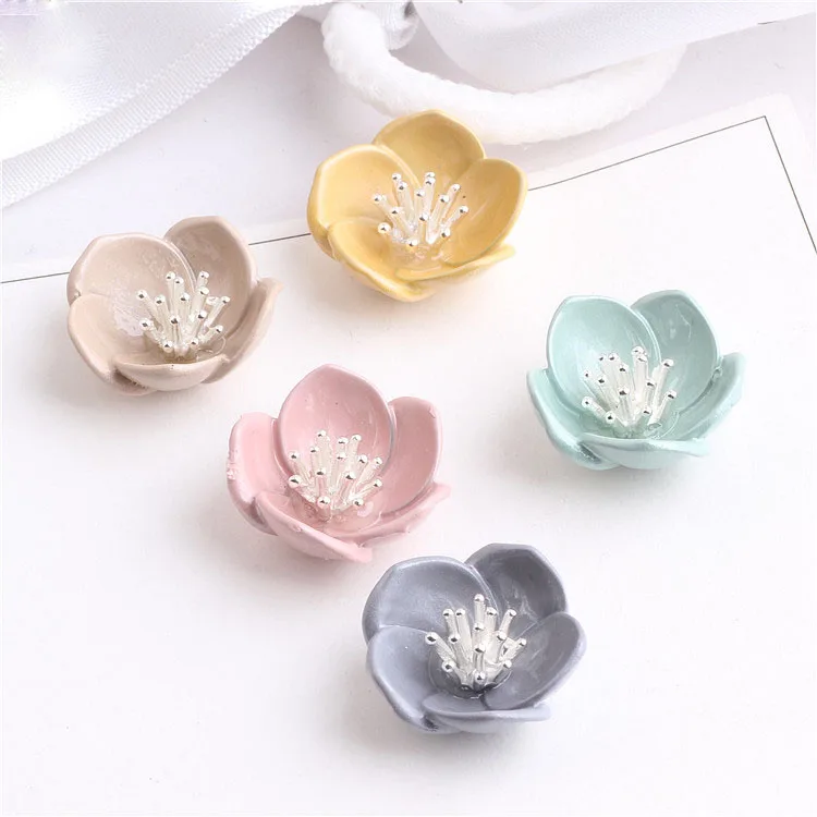 Diy jewelry finding 30pcs/lot colorful alloy drop oil flowers shape cartoon Stamens daisy metal fashion charms | Украшения и