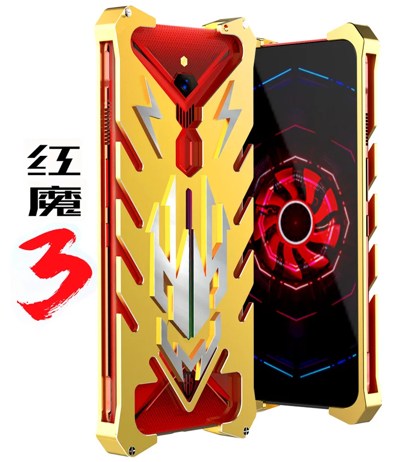 Чехол накладка из алюминия и металла Nubia Red Magic 3 Zimon авиация прочная защита для ZTE