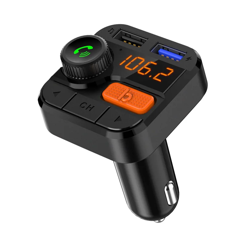 JaJaBor Bluetooth 5,0 Carkit Handsfree fm-передатчик fm-модулятор 3.4A автомобильное зарядное устройство Поддержка TF карты/U диск воспроизведения