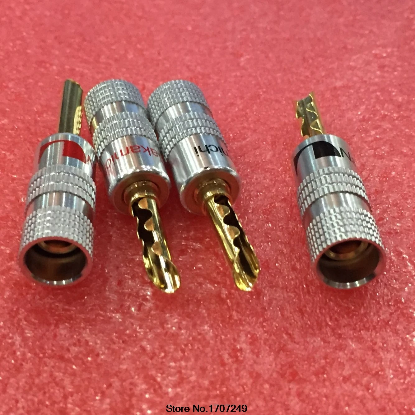Бесплатная доставка 100 шт. 24K позолоченный аудио Nakamichi BFA бесшумный провод