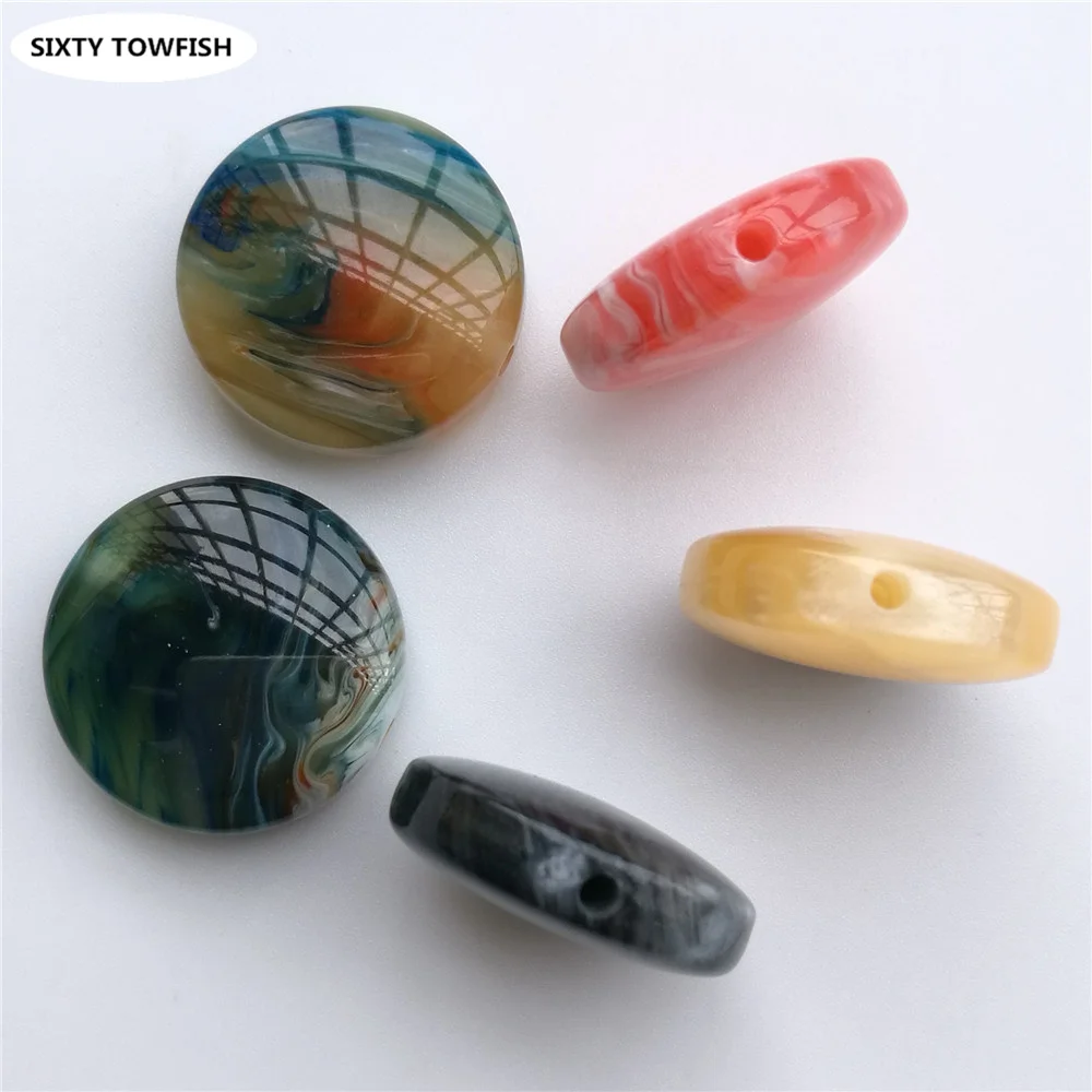 10 штук 20 мм Разноцветные Круглые бусины из смолы Ручной работы Бусины с