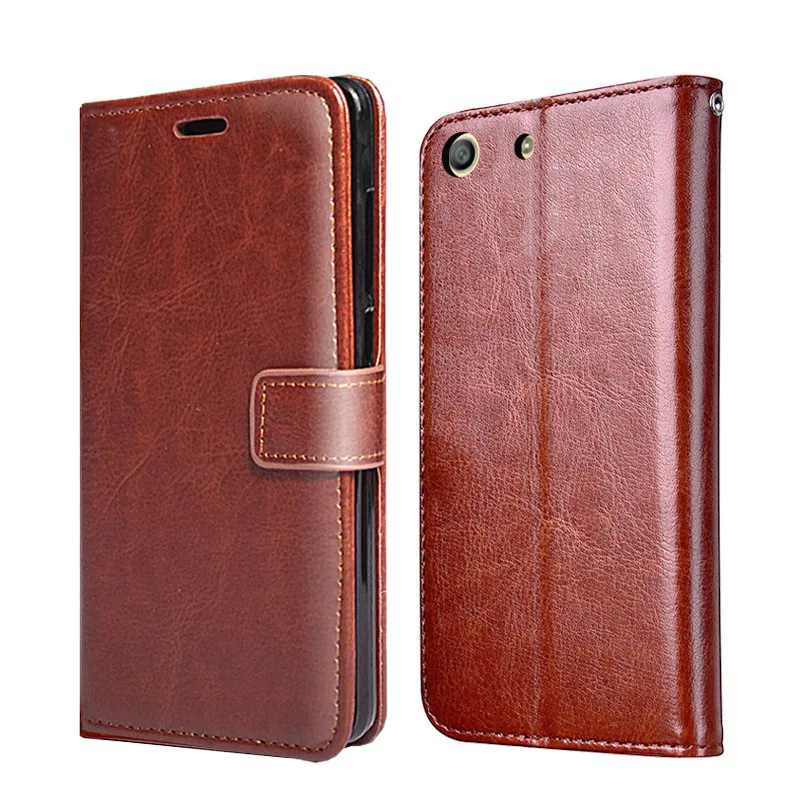 Thouport кожаные флип чехлы для Sony Xperia M5 Dual Ретро Чехол подставка держатель карт