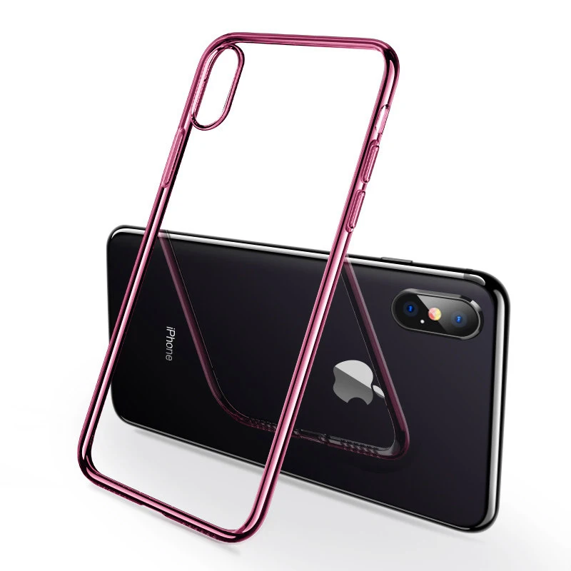Чехол для iphone 7, чехол для iphone X, 6, 6 S, 8 plus, чехол для iphone Xs Max, XR, прозрачный, Watanabe, цветной, тонкий, ТПУ, задняя крышка, стильный - Цвет: rose gold