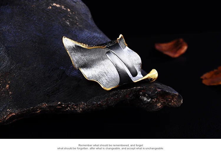 Retro Thai Silver Fashion Fire Opel Craft S925 Sterling Silver Inlaid Gemstone Creative Vintage Flower Open Ended Ring Female