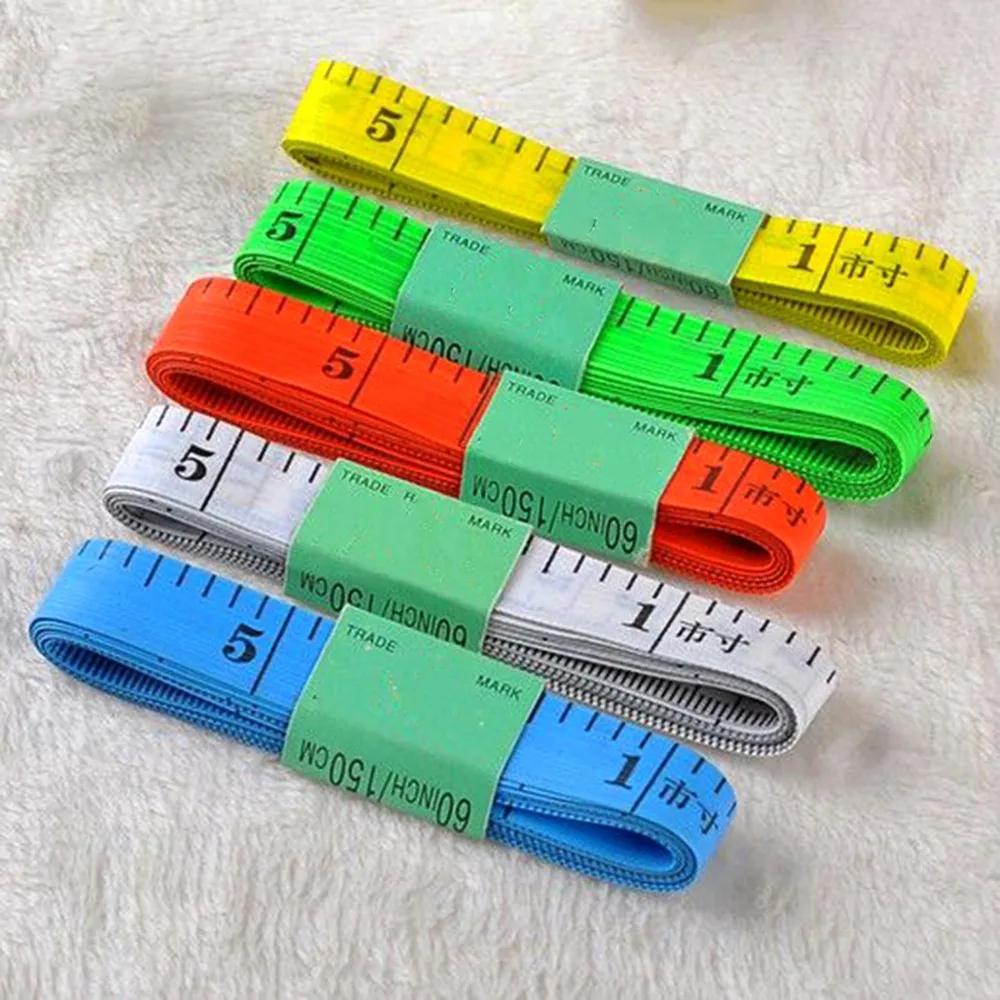 

New Body Measuring Ruler Sewing Tailor Tape Measure Soft 1.5M Sewing Ruler Meter Sewing Measuring Tape Random Color