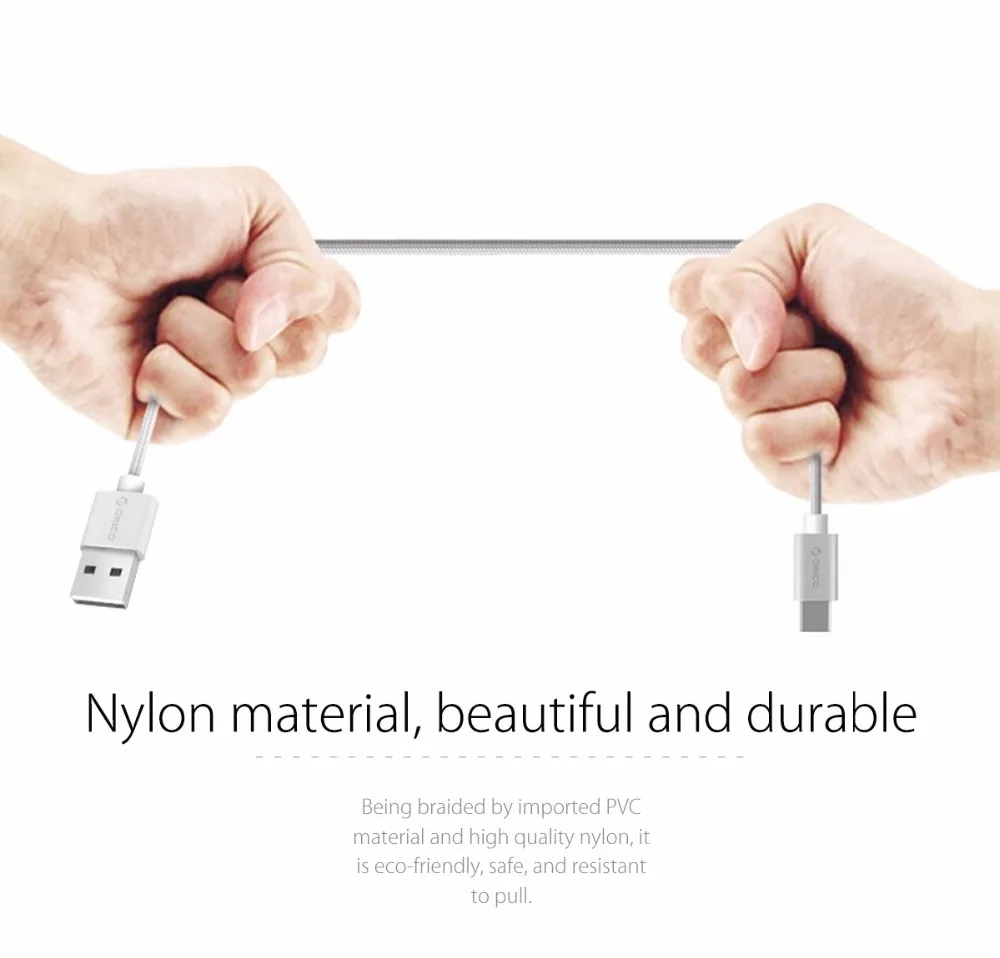 ORICO type-C USB кабель 3 А Быстрая зарядка 1 м кабель для мобильного телефона для samsung GALAXY S8 huawei Mate9 P10 Xiaomi MacBook type C кабель