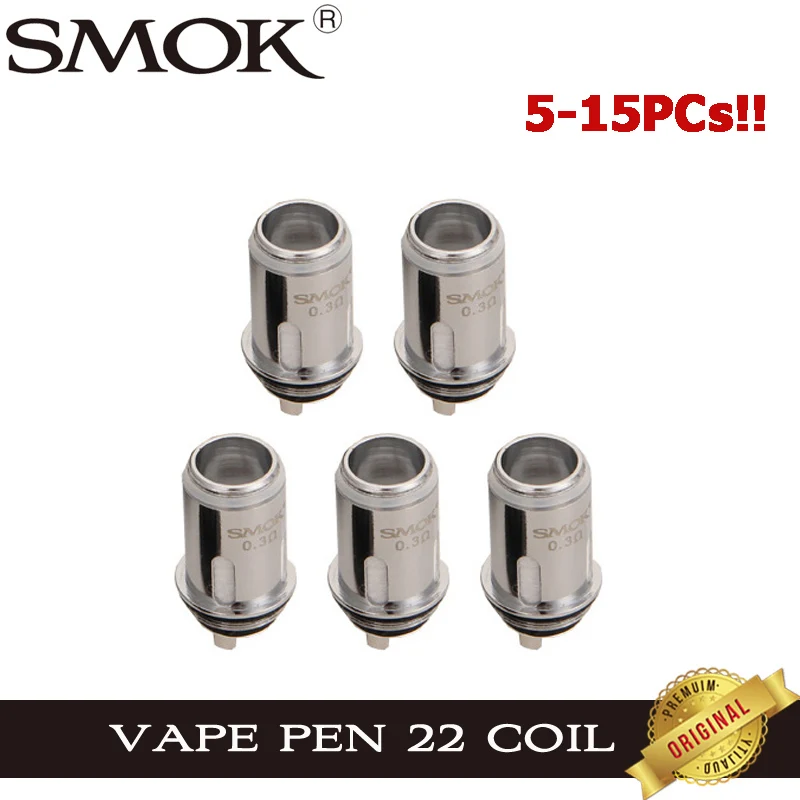 Оригинальная электронная сигарета SMOK Vape Pen 22 спираль 0 25 Ом 3 головка X4 Core 4 для