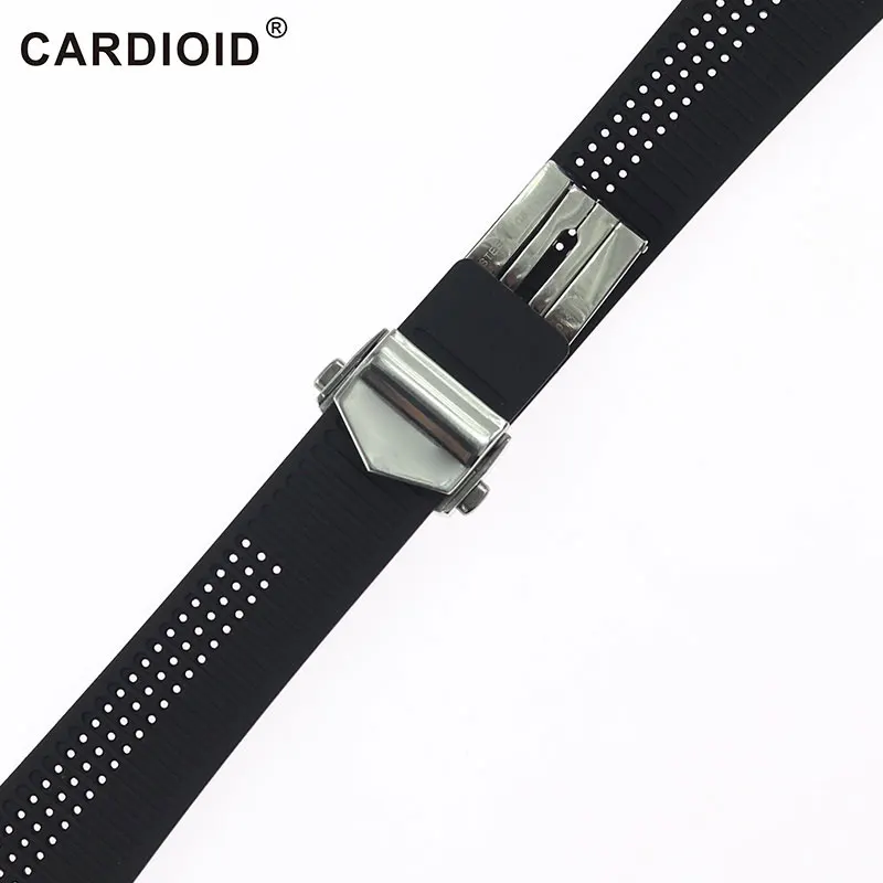 Cardioid 20 22 мм силиконовый спортивный ремешок для часов серии TAG HEUER мужской ремешок перфорированный ремешок для часов дышащий браслет на запястье