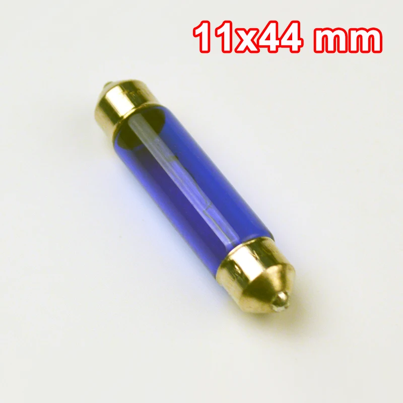 Flytop 10 шт. FESTOON натуральное голубое стекло 31 мм 36 39 41 44 C5W 12V5W SV8.5 супер белая