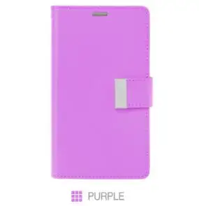 purple Mercury GOOSPERY богатый Дневник кошелек чехол три раза для samsung Galaxy Note 8 9 10 S5 S6 S7 Edge 5 8 S8 S9 S10 Plus - Цвет: purple