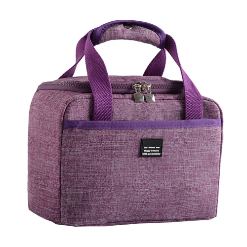 Purple Lunch Bag Mihawk непромокаемые Изолированные сумки для обедов Оксфорд путешествия необходимо Пикник сумка унисекс термальность званый - Цвет: Purple Lunch Bag