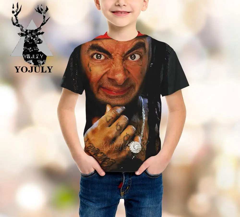 12 YOJULY/фильм, мистер Бин комедиан, детская одежда с 3d принтом для маленьких мальчиков и девочек, детская футболка, Лидер продаж, модные футболки, футболки Modis A290 - Цвет: 12