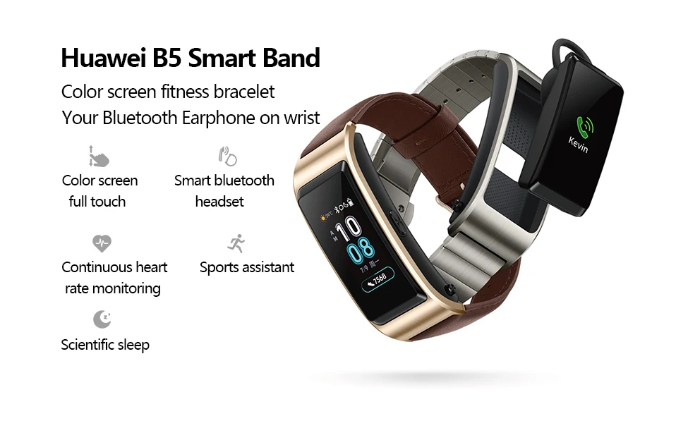huawei TalkBand B5 Talk Band B5 Bluetooth умный Браслет Сенсорный AMOLED экран Спортивный Браслет вызов наушники группа