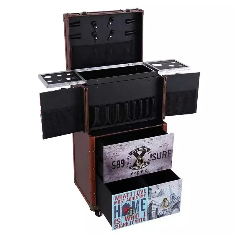 Лидер продаж! Новый мужской косметический чехол на колесиках в стиле ретро ящик