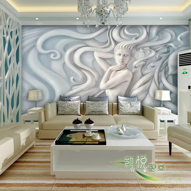 3d Роспись на заказ 3D стерео модный Индивидуальный дизайн большая роспись богини