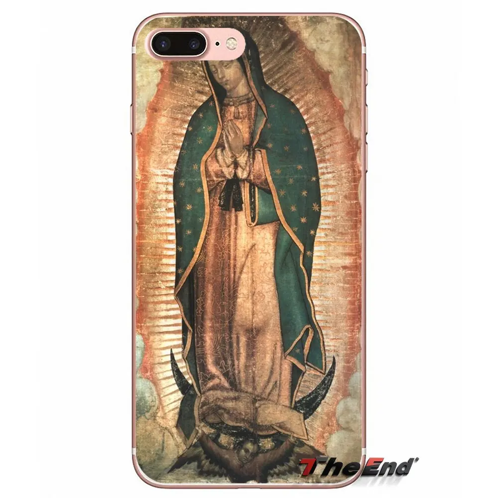 Для iPhone X 4 4S 5 5S 5C SE 6 6S 7 8 Plus Samsung Galaxy J1 J3 J5 J7 A3 A5 2016 2017 TPU прозрачные чехлы Blessed Virgin