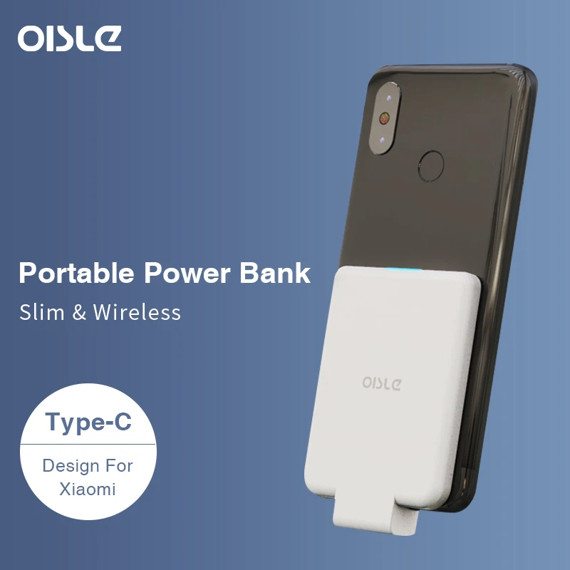 

OISLE Power Bank for Xiaomi Mi 9 8 6 Ultra Thin External Battery Power bank Fast Charging Portable Charger Type-C MIX 3 5S NOTE3