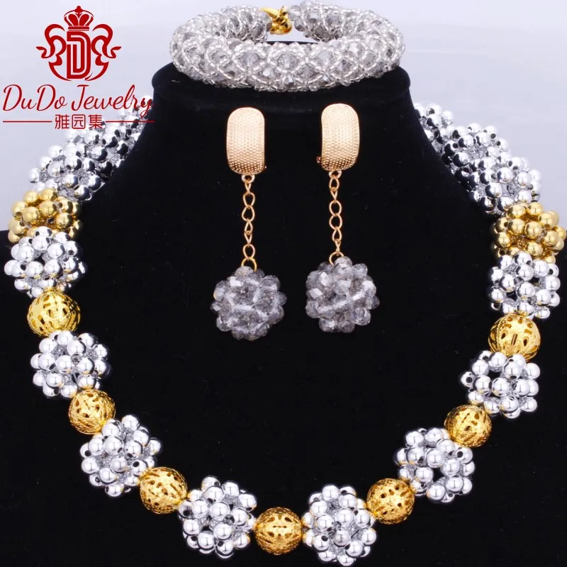 Бесплатная доставка нагрудник Цепочки и ожерелья комплект цвет серебристый