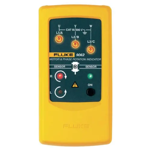 Быстрое прибытие тестер двигателя Fluke 9062 и индикатора трехфазного вращения 400