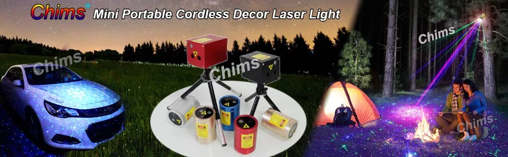 Chims мини портативное Лазерное освещение беспроводная перезаряжаемая RGB Аврора Метеор Звезда проектор Открытый путешествия Кемпинг Рождественская вечеринка