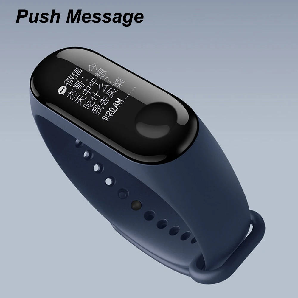 Смарт браслет Xiaomi Mi Band 3 фитнес с большим сенсорным экраном 0 78 дюйма OLED сообщения