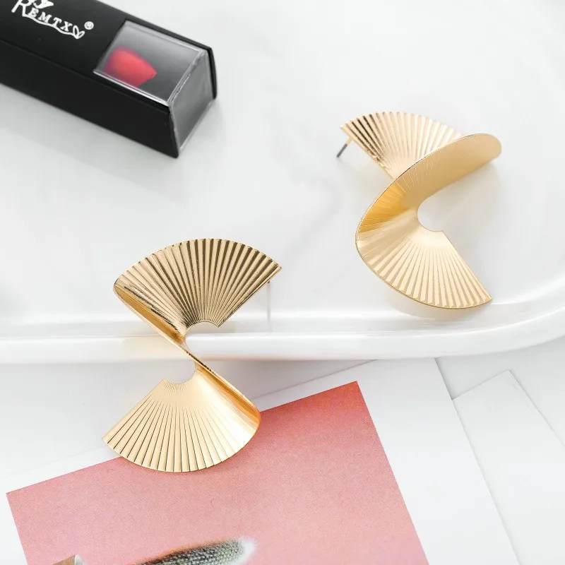 Персонализированные Вращающиеся Серьги неправильной формы для женщин трендовые