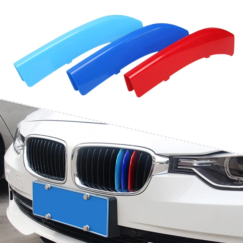 ABS 3D M Передняя решетка автомобиля отделка полосы крышки Стикеры автоспорта для BMW
