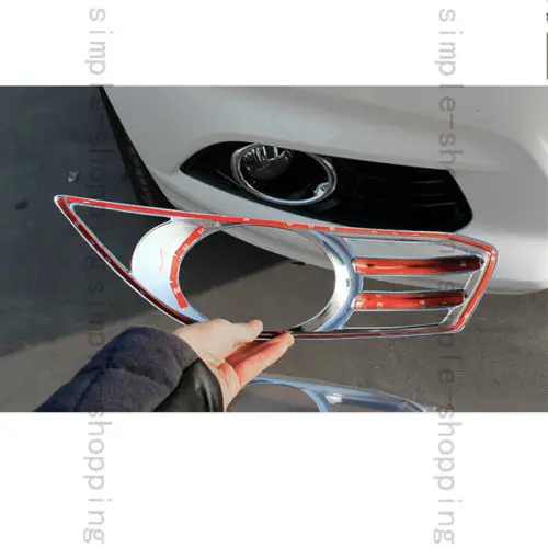 4 шт. Хромированная передняя + лампа заднего противотуманного фонаря Накладка для