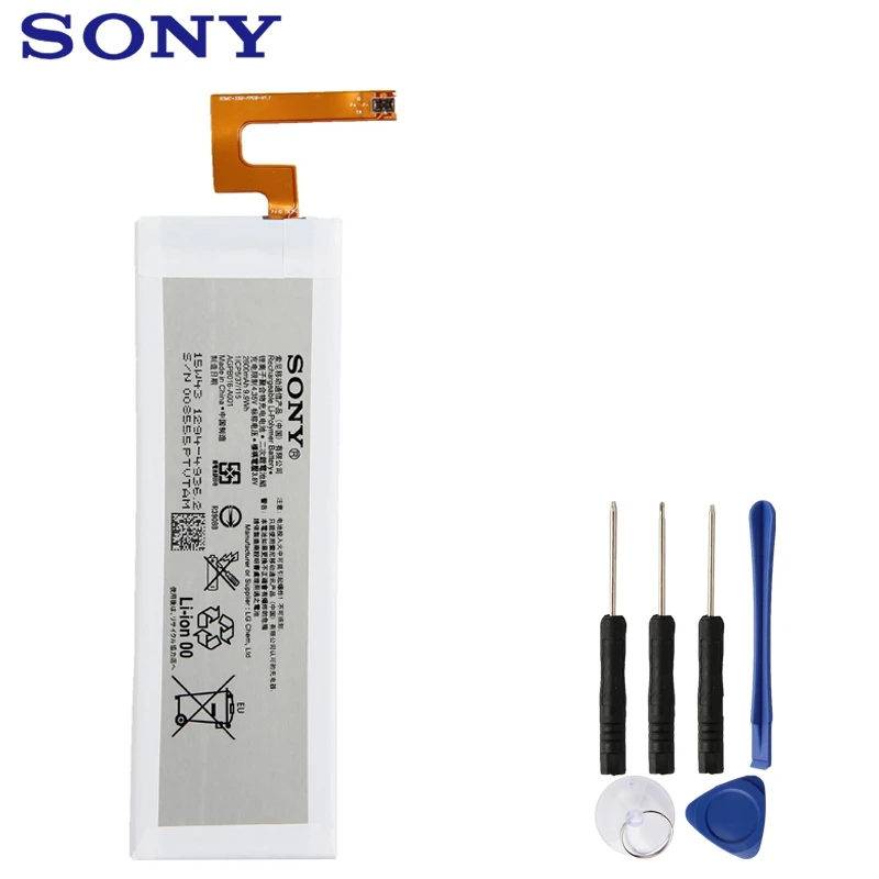 Оригинальная запасная батарея для Sony Xperia M5 E5603 E5606 E5663 E5653 Аутентичные телефон Батарея 2600 мА-ч