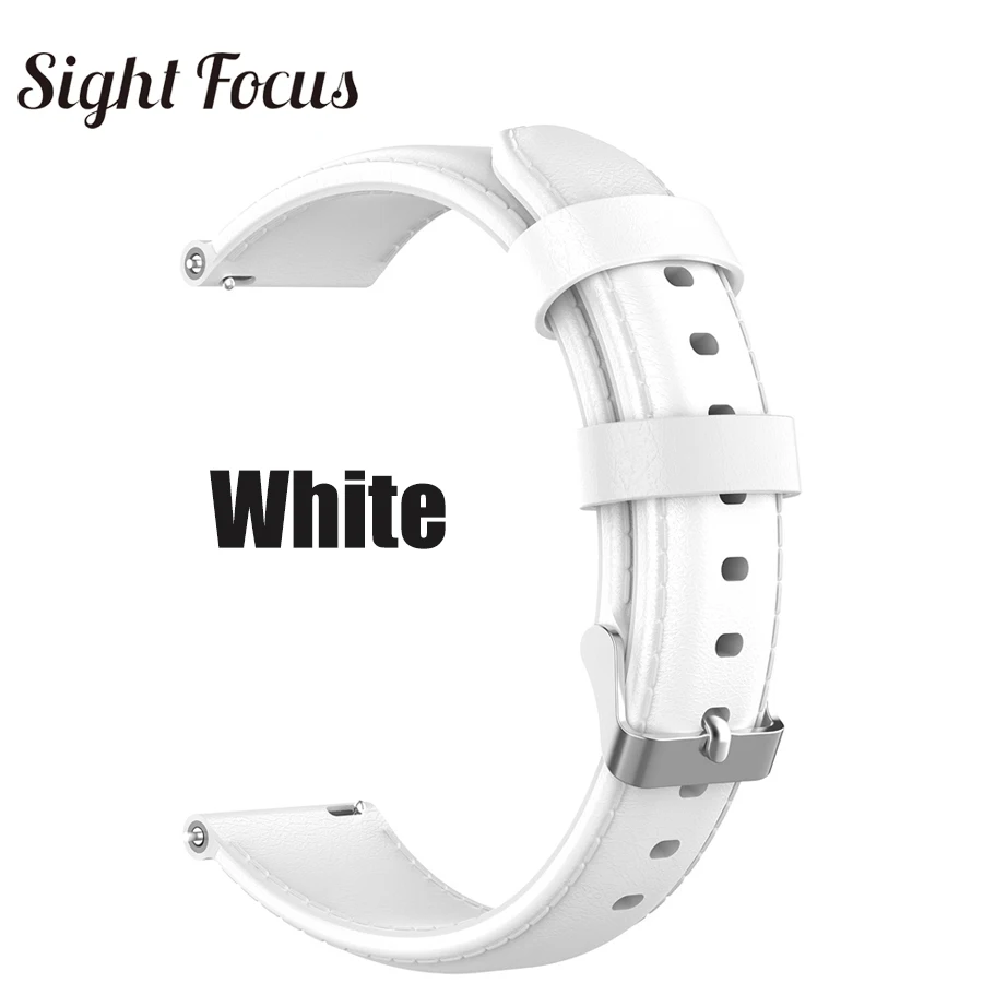 white watch band Взгляд фокус Quick Release кожаный ремешок для часов для Suunto 9 Band 24 мм Suunto D5 ремешок траверс ремешок Спартанский спортивный ремешок для наручных часов - Цвет ремешка: white watch band