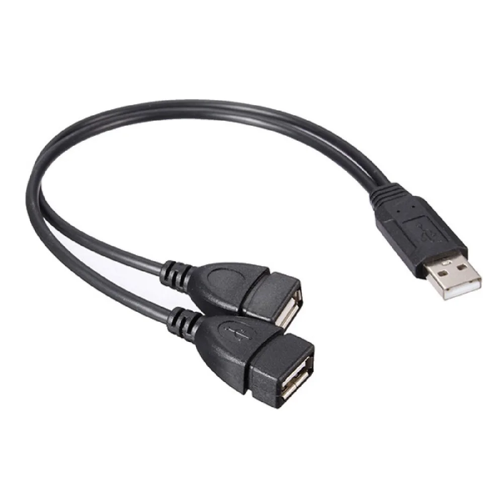 30 см USB 2 0 A Male к Dual Female Jack Y разветвитель концентратор шнур питания кабель