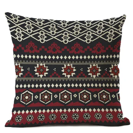 Colorful Abstract Ethnic Floral Classical Mandalas Pattern Prints Vintage Patchwork Retro Geometric Cushion Cover Pillow Case