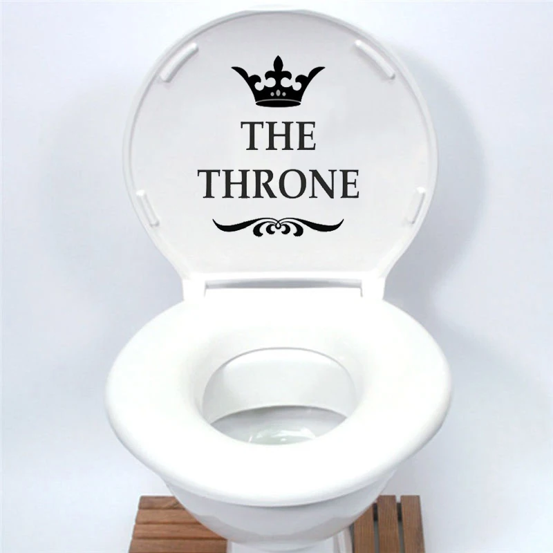 Настенная Наклейка stizzy современный унитаз Виниловая наклейка цитаты трон Декор