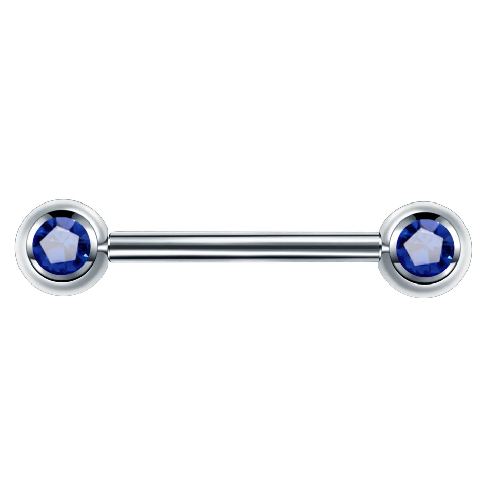1pc G23 Titanium Nipple Barbell Rings Gem Internally Thread Tongue Long Cartilage Bar Earrings Body Jewelry | Украшения и