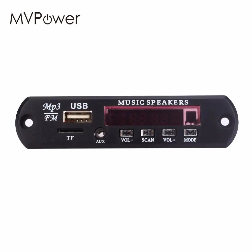 MVpower автомобилей MP3 музыка WMA доска аудио модуль Поддержка FM TF радио AUX