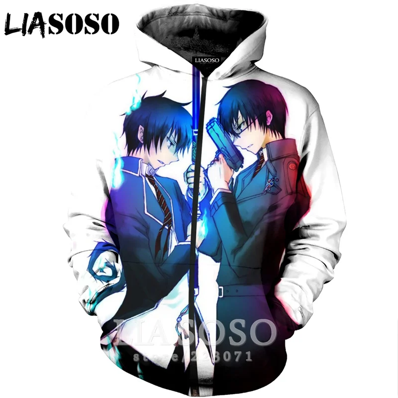Мужская и Женская толстовка LIASOSO Синяя на молнии с 3D принтом B184-19 длинным рукавом