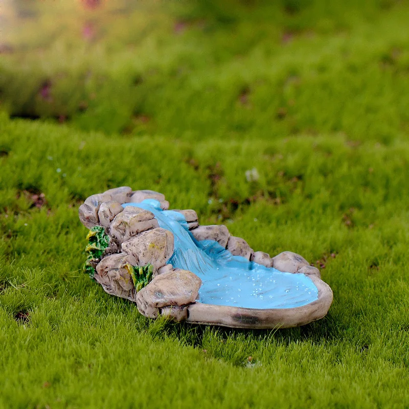 Микро пейзаж башня Статуэтка в виде моста модель бонсай из смолы ремесло