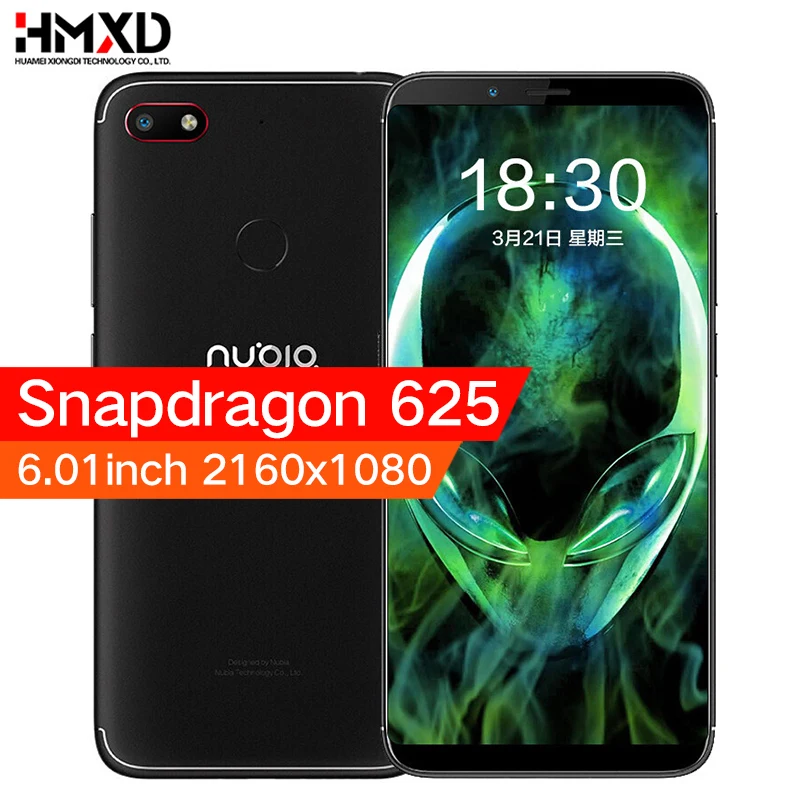 Zte Нубия V18 4 Гб Оперативная память 64 Встроенная мобильного телефона 6 01 дюйма