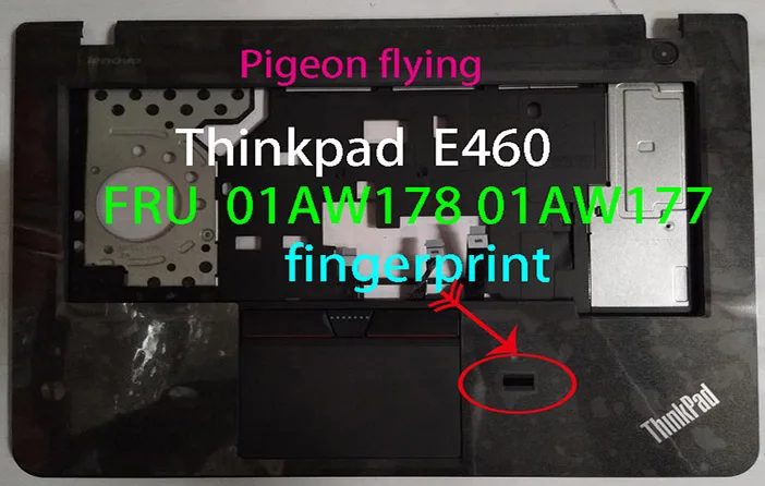 

100%Original abdo lenovo Thinkpad E460 Keyboard border/palm rest for fingerprint FRU 01AW177 01AW178